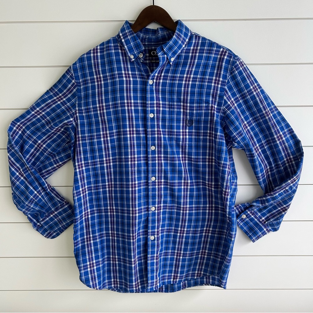 Chaps Blue and Purple Casual Button Down Shirt